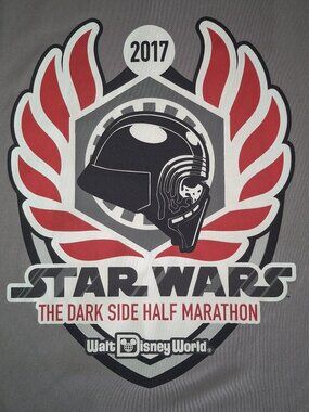 T Shirt Star Wars Walt Disney World Run Disney Dark Side Half Marathon Size L